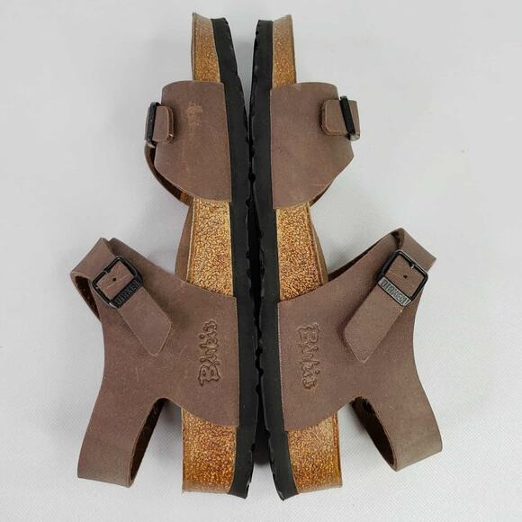 Birkenstock Rio Ankle Strap Sandals Womens Size 39 US 8 Brown Leather Shoe - Picture 7 of 9